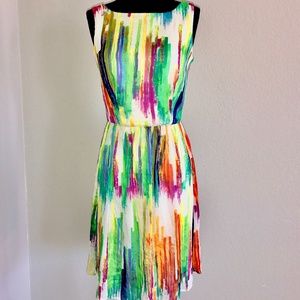 RONNI NICOLE // Colorful Abstract Dress, Size 6